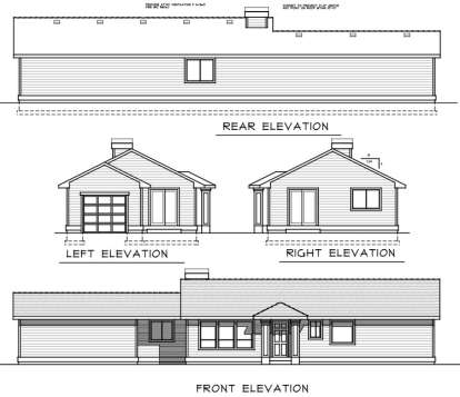 Ranch House Plan #692-00040 Elevation Photo