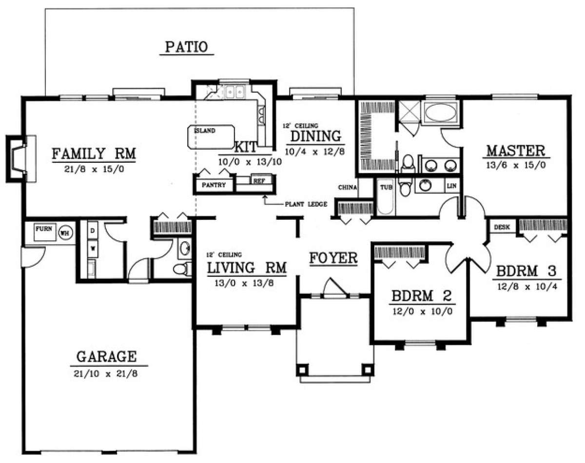 Floorplan 1 for House Plan #692-00047
