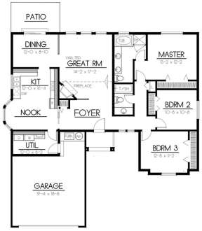 Floorplan 1 for House Plan #692-00048