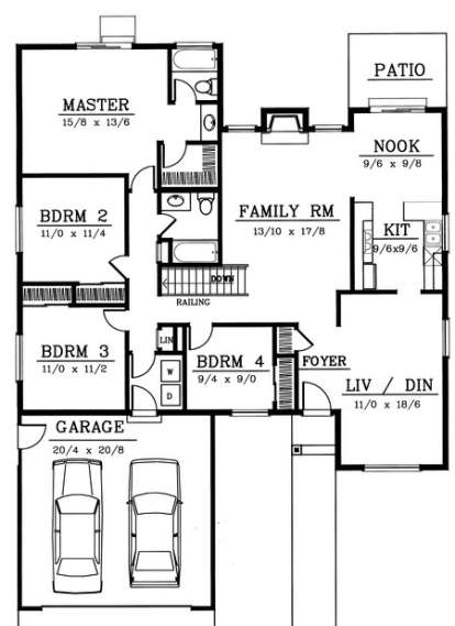 Floorplan 1 for House Plan #692-00051