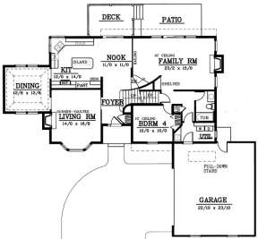 Floorplan 1 for House Plan #692-00054