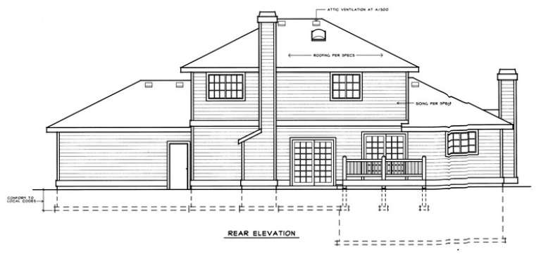 Traditional House Plan #692-00055 Elevation Photo