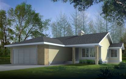 2 Bed, 2 Bath, 1209 Square Foot House Plan - #692-00064
