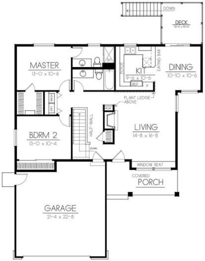 Floorplan 1 for House Plan #692-00064