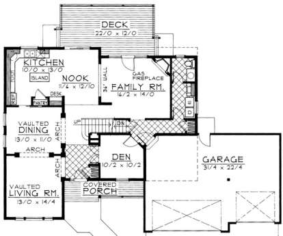 Floorplan 1 for House Plan #692-00072