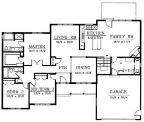 Floorplan 1 for House Plan #692-00075