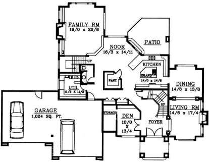 Floorplan 1 for House Plan #692-00083