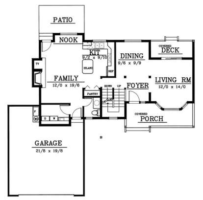 Floorplan 1 for House Plan #692-00087