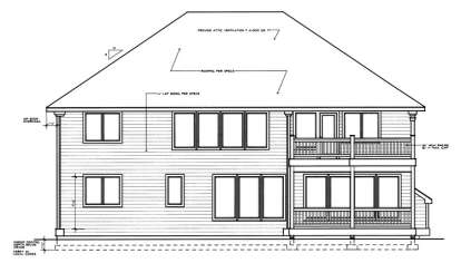 Colonial House Plan #692-00088 Elevation Photo