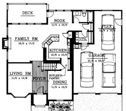 Floorplan 1 for House Plan #692-00088