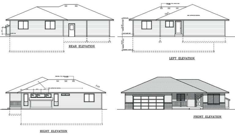 Ranch House Plan #692-00089 Elevation Photo