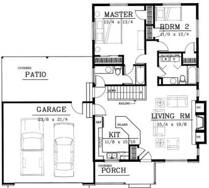 Floorplan 1 for House Plan #692-00089