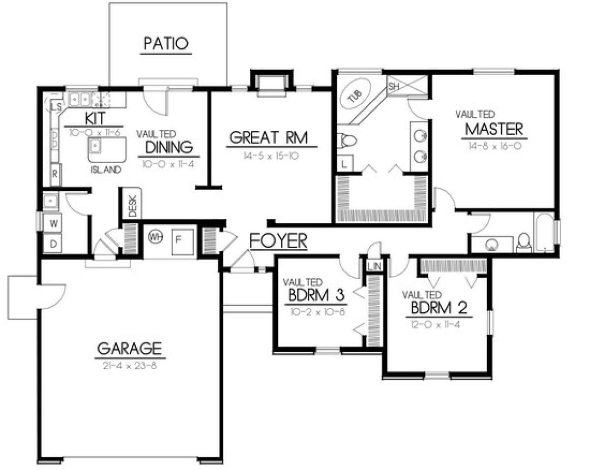Floorplan 1 for House Plan #692-00090