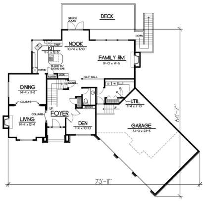 Floorplan 1 for House Plan #692-00095