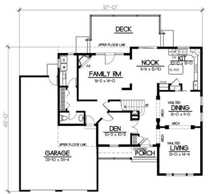 Floorplan 1 for House Plan #692-00098