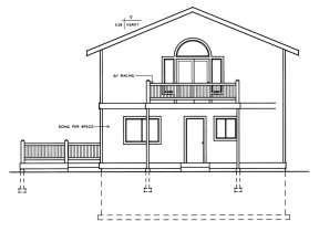 Vacation House Plan #692-00105 Elevation Photo