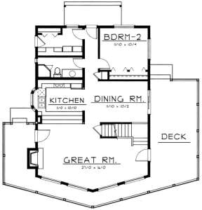 Floorplan 1 for House Plan #692-00105