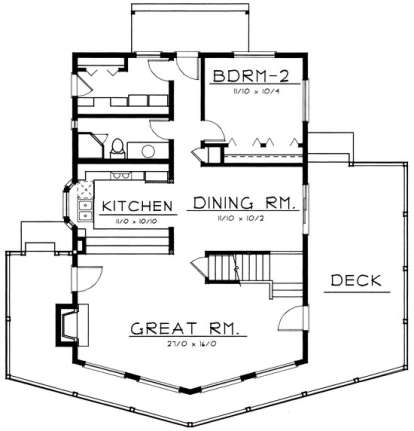 Floorplan 1 for House Plan #692-00105