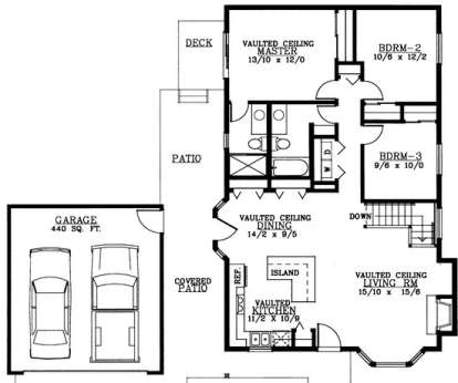 Floorplan 1 for House Plan #692-00107