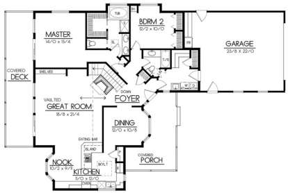 Floorplan 1 for House Plan #692-00110