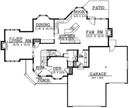 Floorplan 1 for House Plan #692-00113