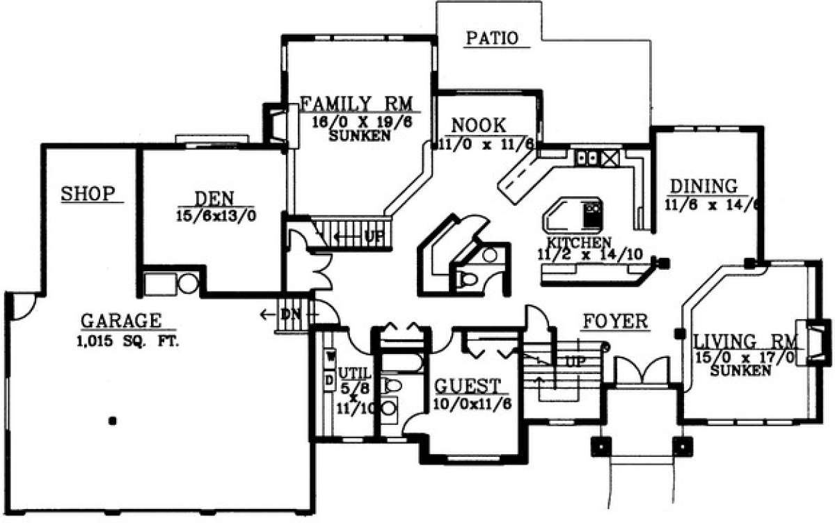 Floorplan 1 for House Plan #692-00115