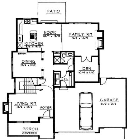 Floorplan 1 for House Plan #692-00122