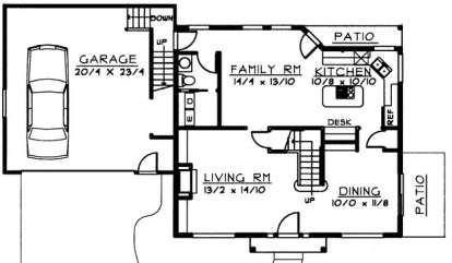 Floorplan 1 for House Plan #692-00123