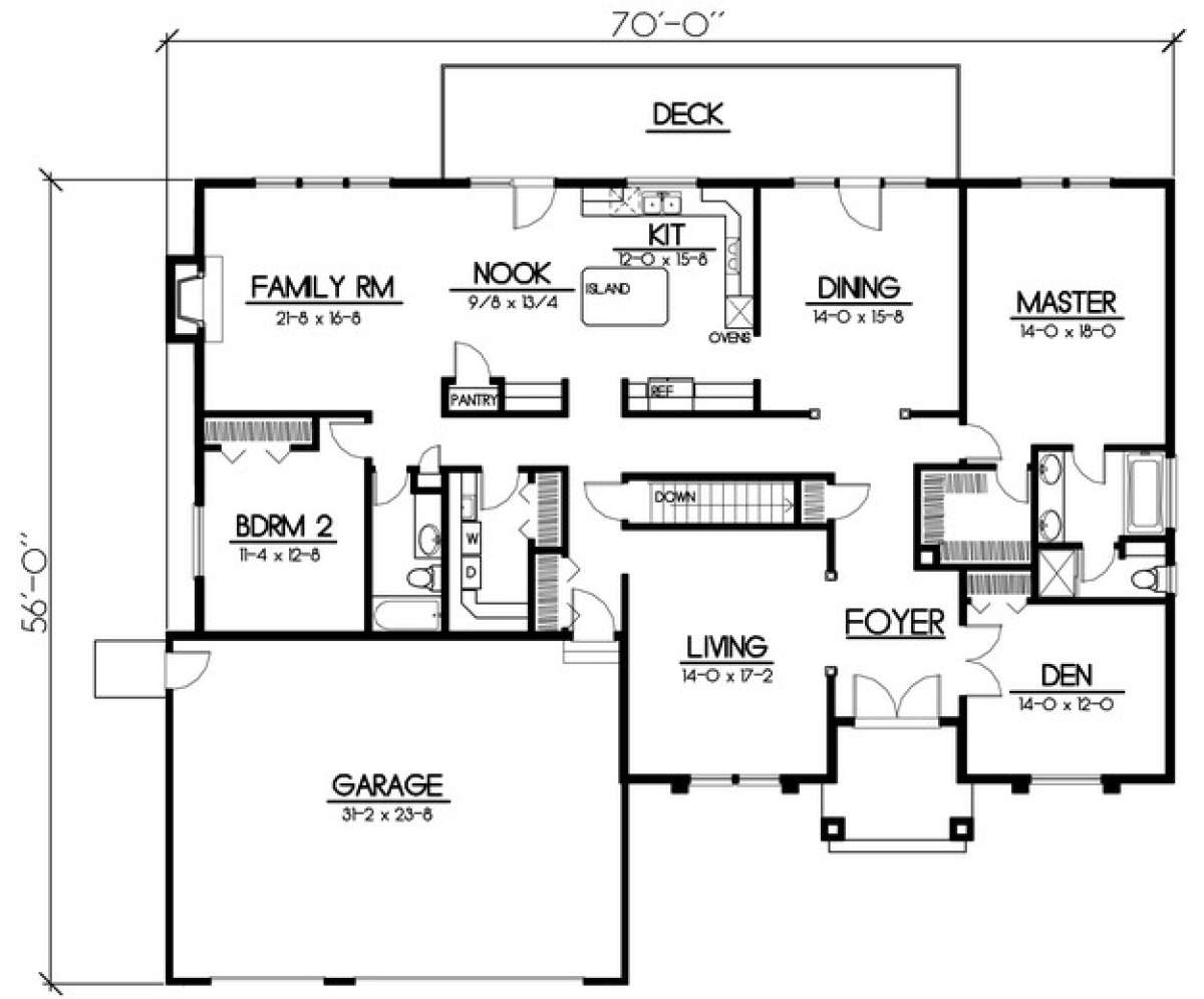 Floorplan 2 for House Plan #692-00127