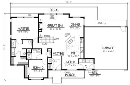 Floorplan 1 for House Plan #692-00128