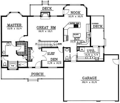 Floorplan 1 for House Plan #692-00129