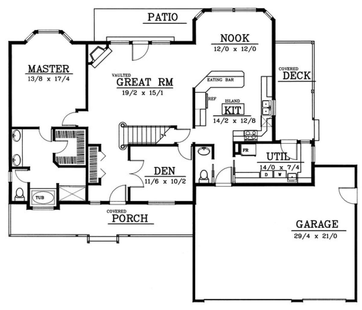 Floorplan 1 for House Plan #692-00133