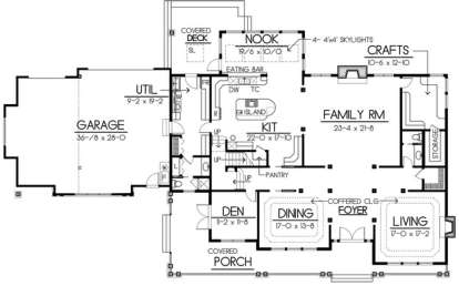 Floorplan 1 for House Plan #692-00136