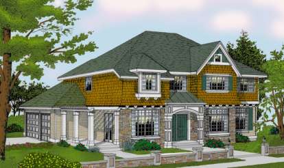 Craftsman House Plan #692-00139 Elevation Photo