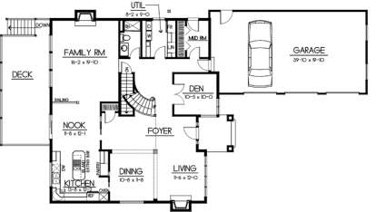 Floorplan 1 for House Plan #692-00140