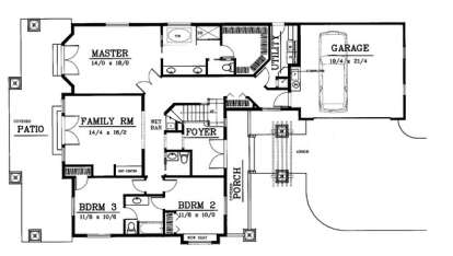 Floorplan 1 for House Plan #692-00154