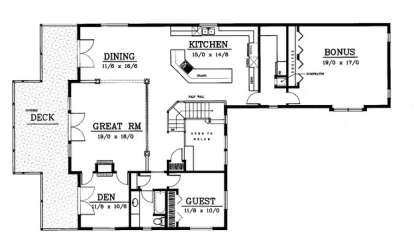 Floorplan 2 for House Plan #692-00154