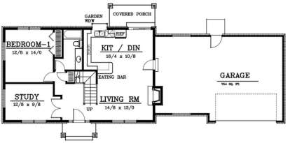 Floorplan 1 for House Plan #692-00159