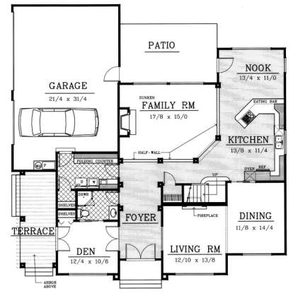 Floorplan 1 for House Plan #692-00160