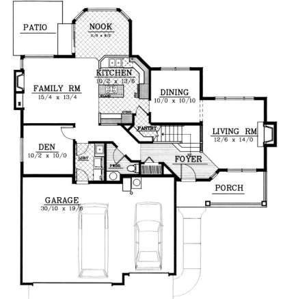 Floorplan 1 for House Plan #692-00161