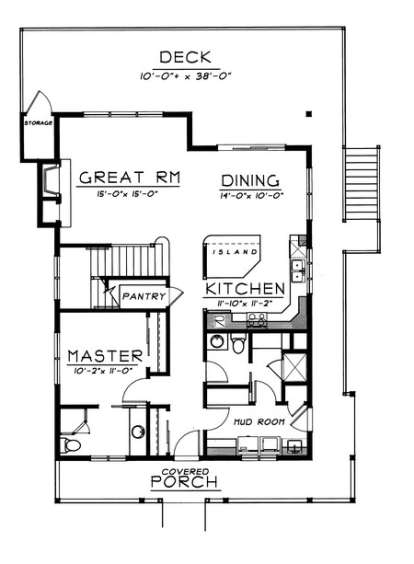 Floorplan 1 for House Plan #692-00162