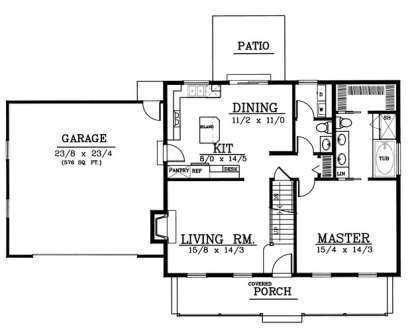 Floorplan 1 for House Plan #692-00164