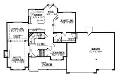Floorplan 1 for House Plan #692-00167