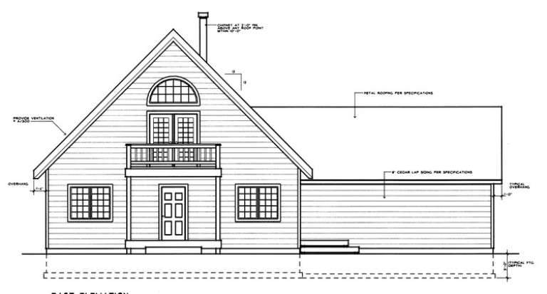 Vacation House Plan #692-00169 Elevation Photo