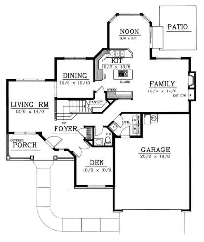 Floorplan 1 for House Plan #692-00171