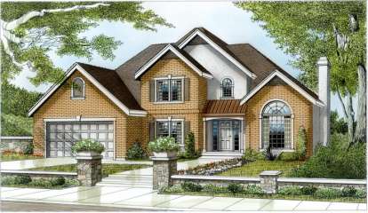 French Country House Plan #692-00175 Elevation Photo