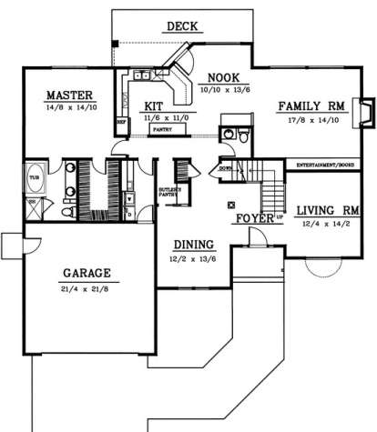 Floorplan 1 for House Plan #692-00175