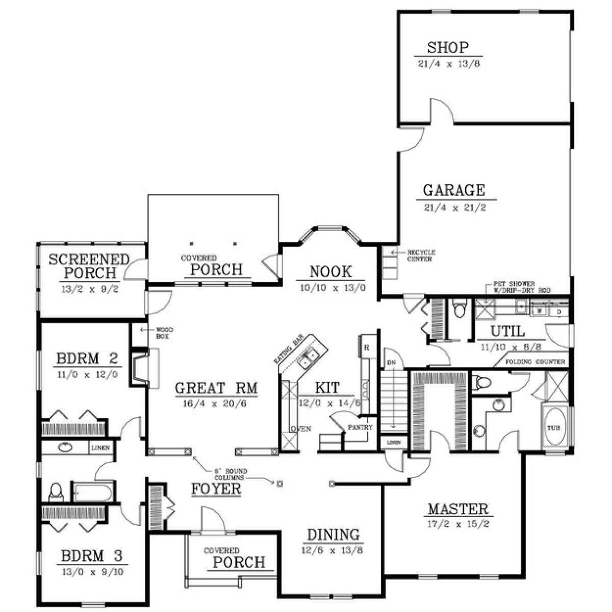 Floorplan 1 for House Plan #692-00179