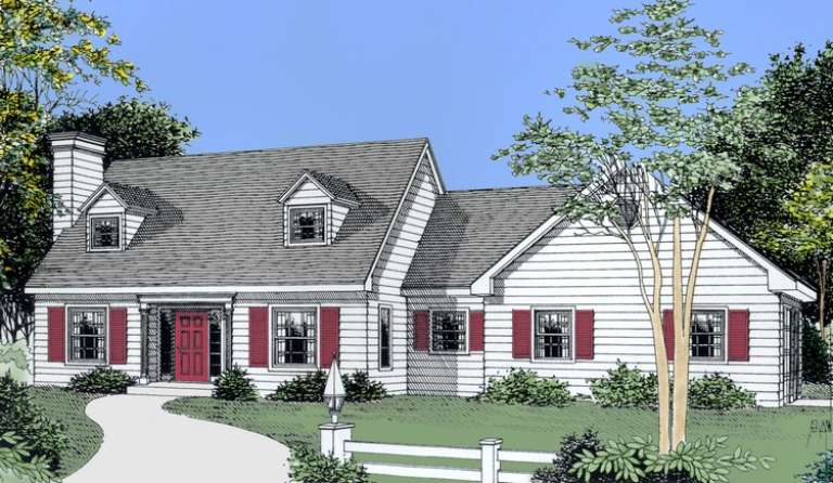 Cape Cod House Plan #692-00182 Elevation Photo
