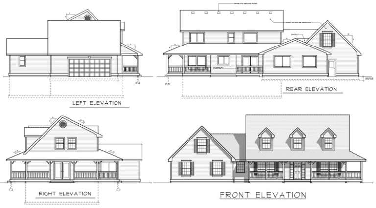Country House Plan #692-00183 Elevation Photo